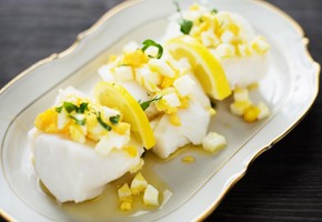 Kokt torskeloin med eggesmør