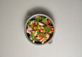 Ceviche-inspirert rett med reker
