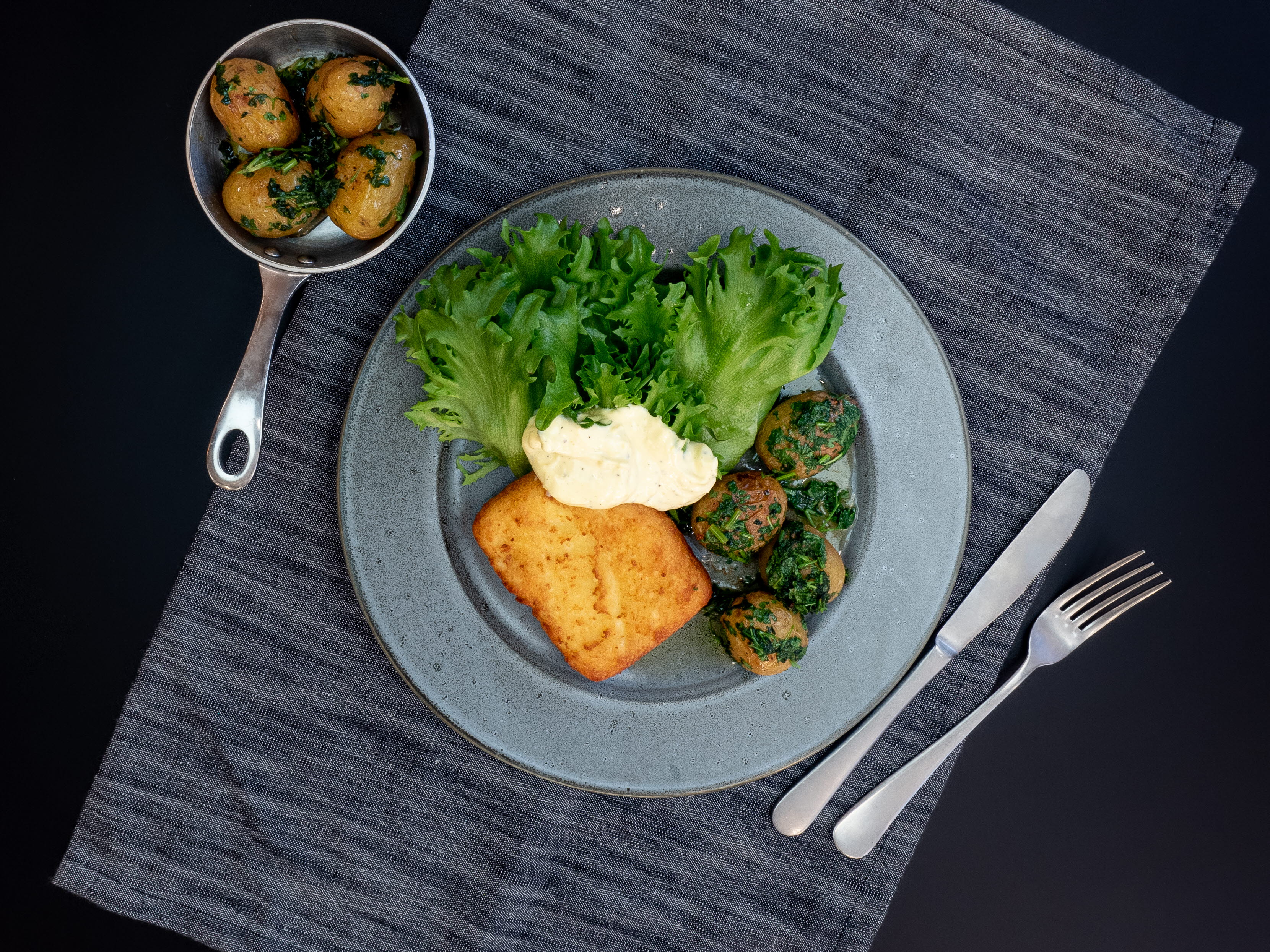 Sprø Tempurapanett med minipoteter