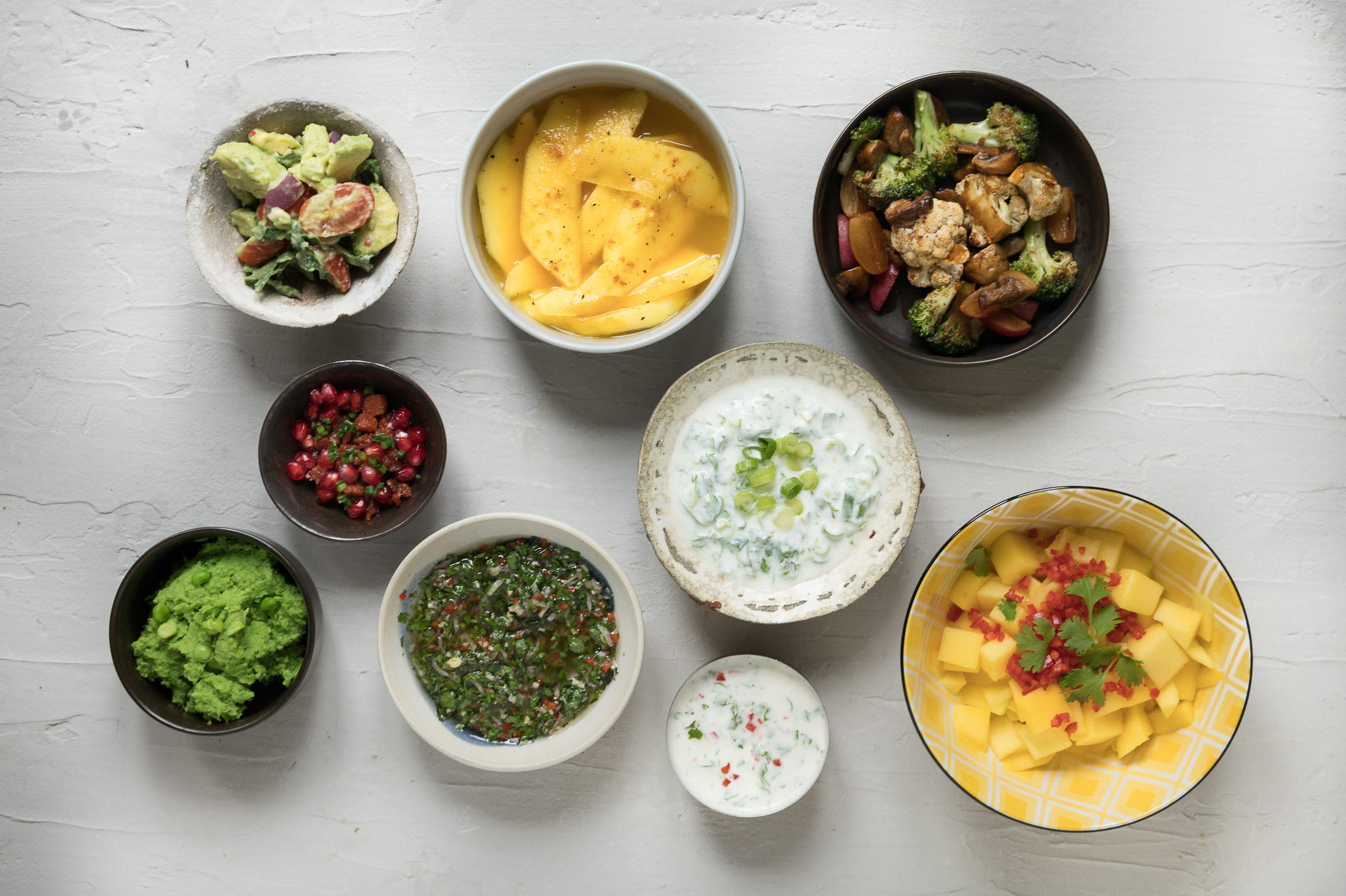 Tilbehør til torsk i ulike skåler