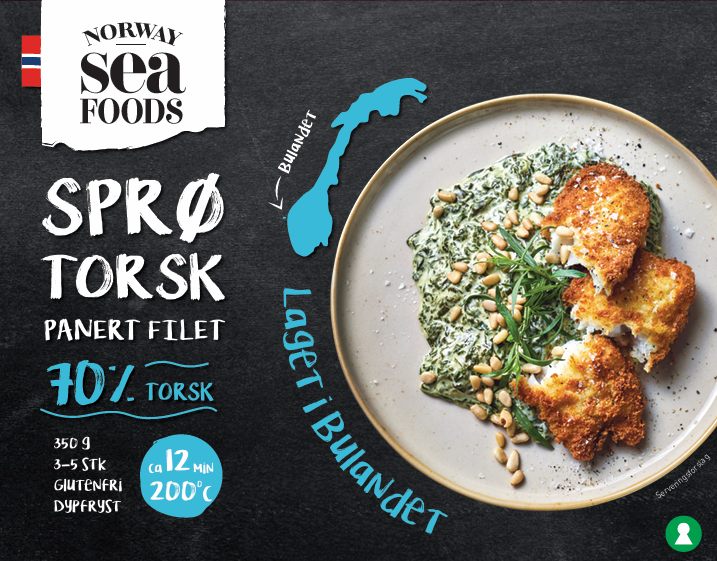 Sprø torsk forpakning