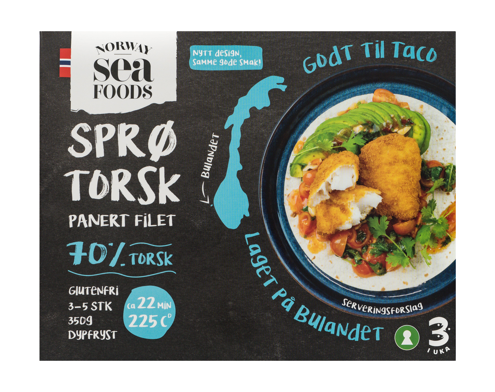 Sprø torsk forpakning