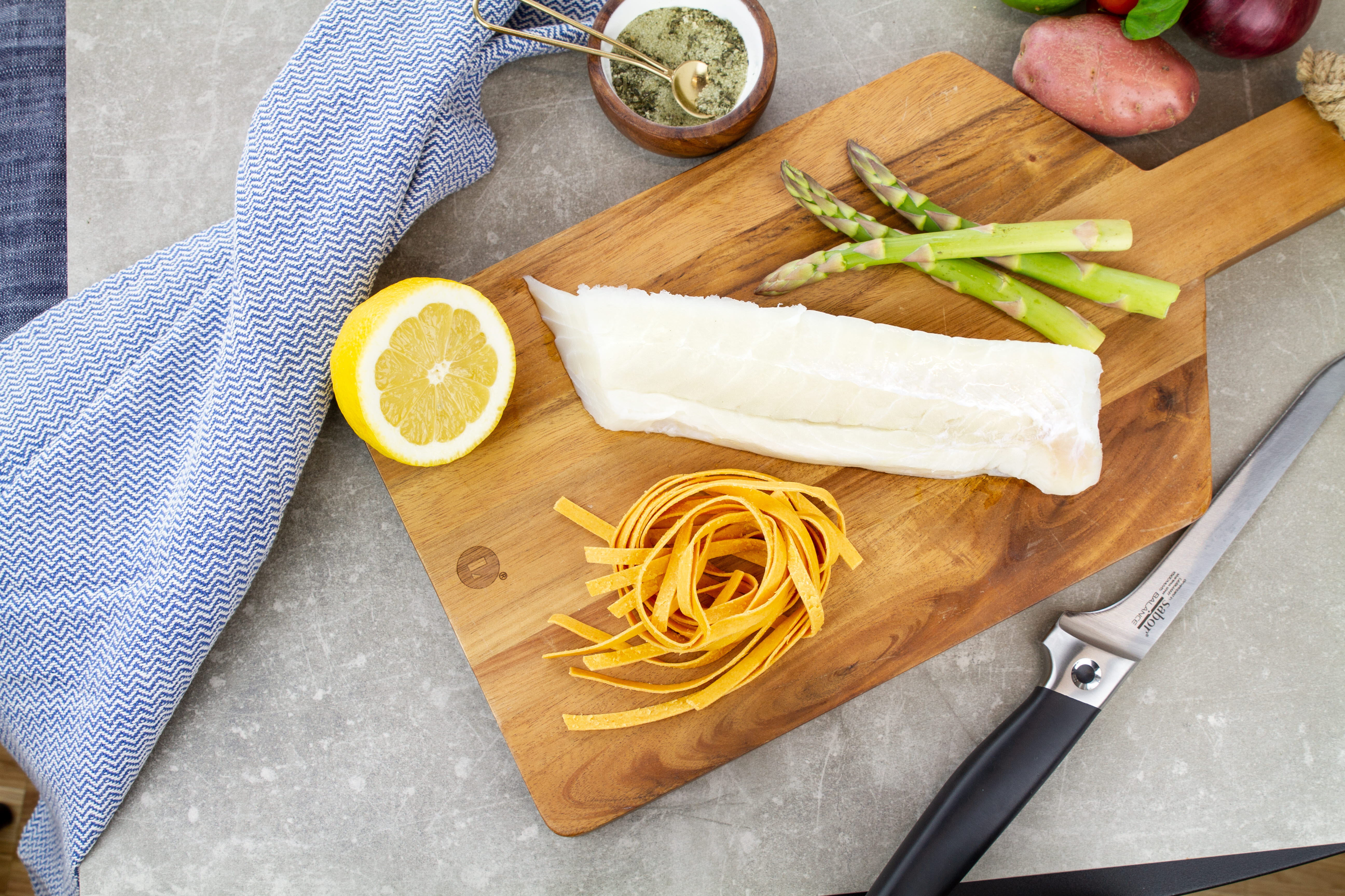 Torskeloin på skjærebrett